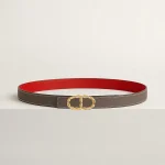 Maillon Torsade belt buckle & Reversible leather strap 24 mm - Image 2